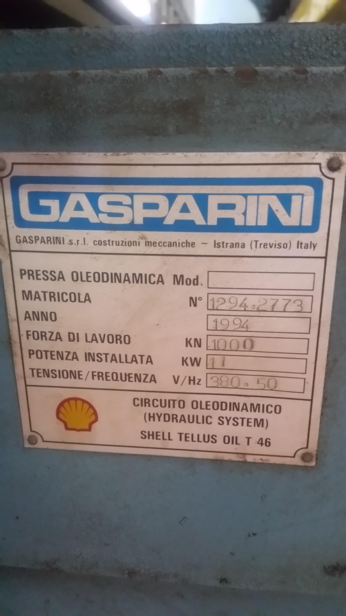 CNC GASPARINI PSG 100 ton / 310 mm SINCRO