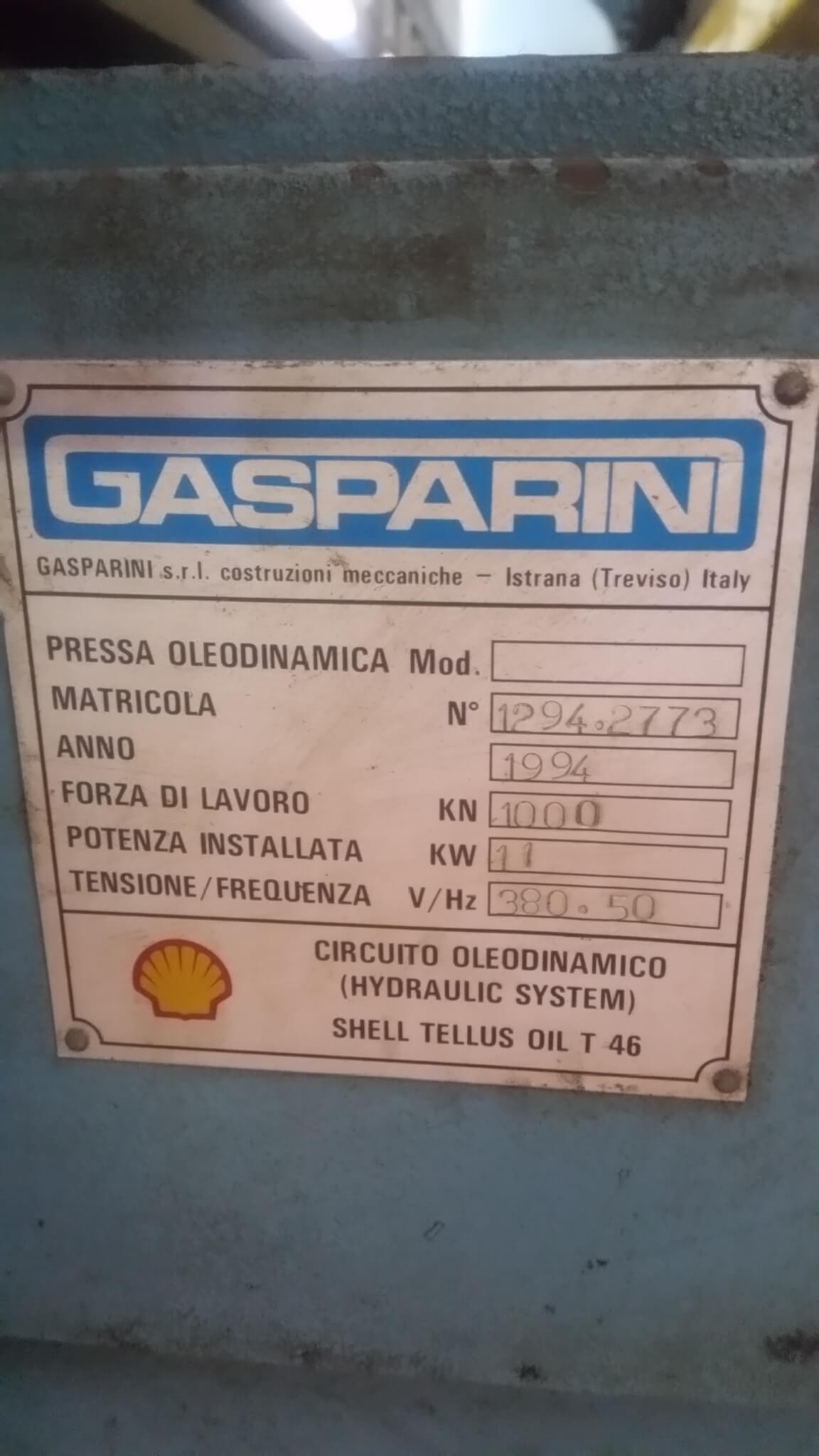 ברק פרס CNC GASPARINI PSG 100/3100